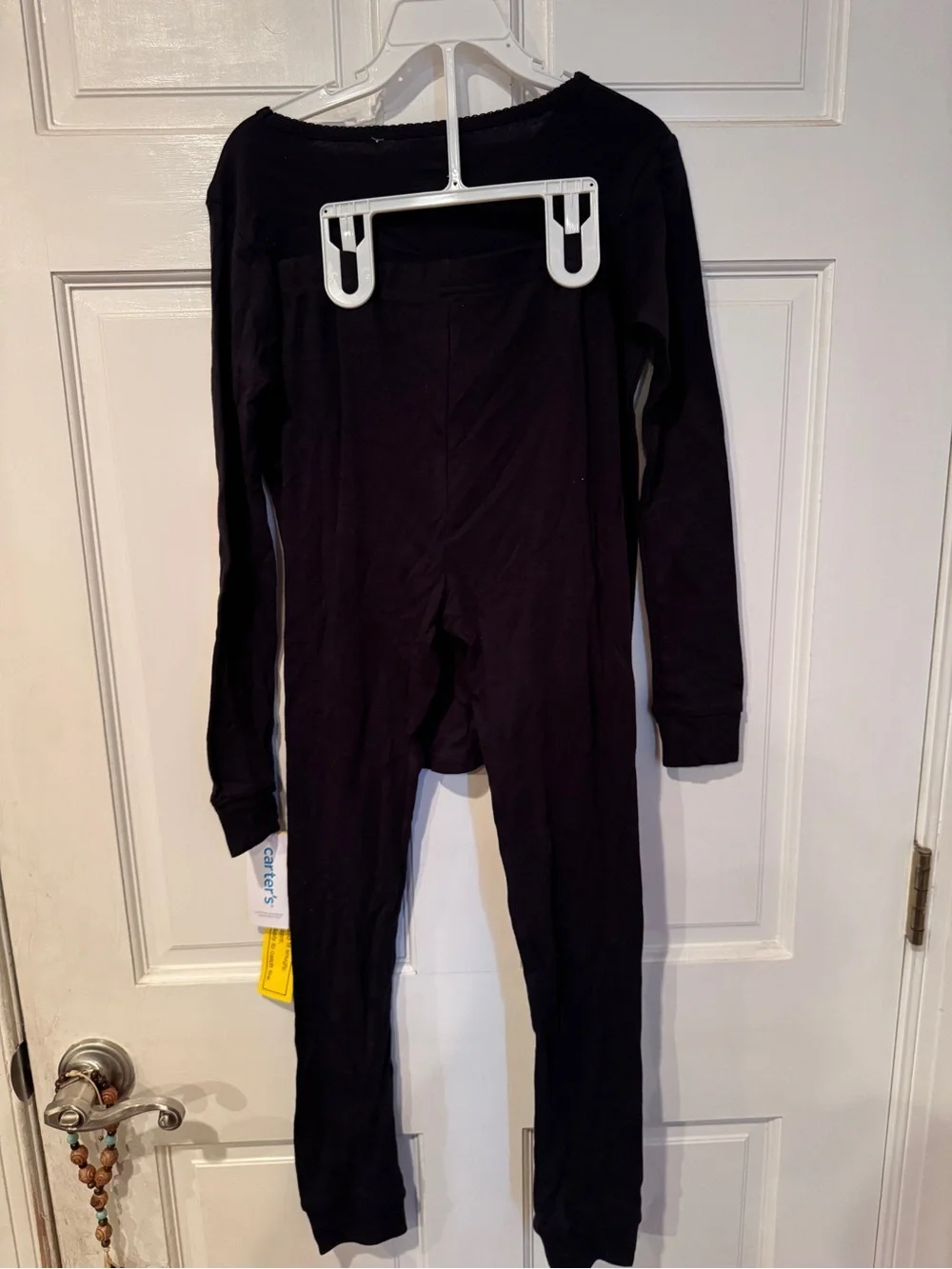 Carter's Black Glow-in-the-Dark Skeleton Heart Kids Set Size 10/10A NWT